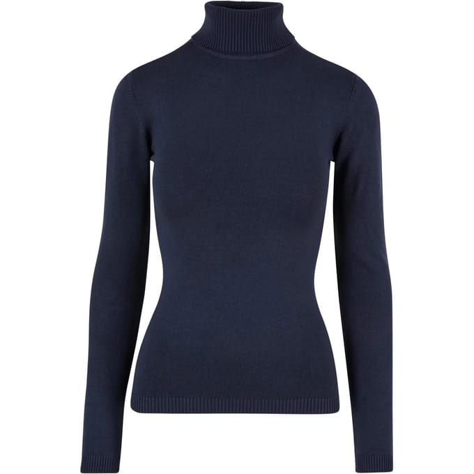 Urban Classics - Knitted Turtleneck Sweater/trui - S - Donkerblauw