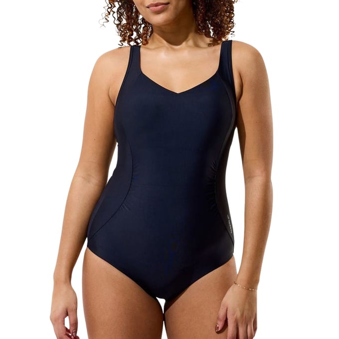 SPEEDO shirred swimsuit bla a0003-85002