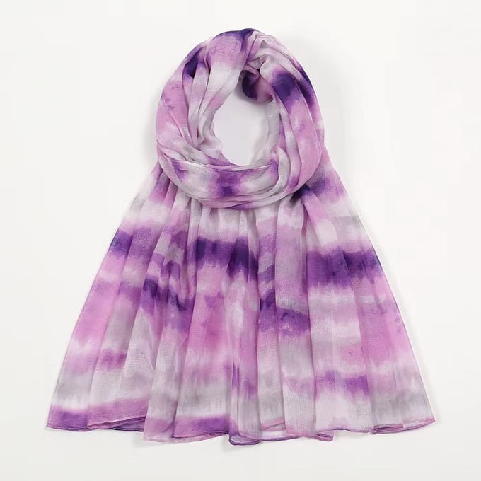 Zonnebrand Sjaal Veelzijdige Lange Sjaal Sjaal Verloop Dunne Stijl Lente en Herfst Print Tie Dye oranje