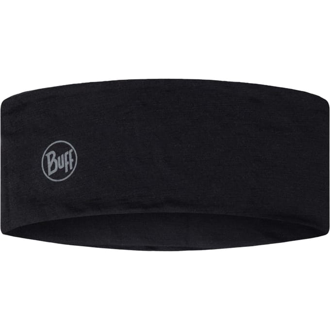 BUFF® LW Merino Wool Headband SOLID BLACK - Hoofdband