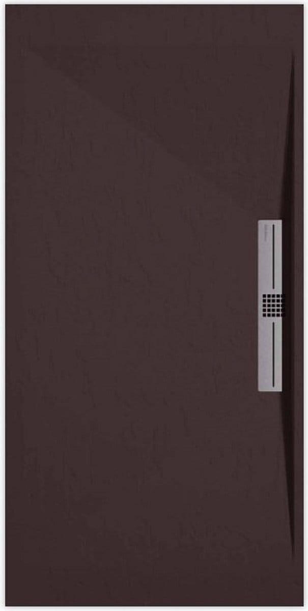 Sanifun douchebak Stone Side Chocolate Slate 1600 x 800 S