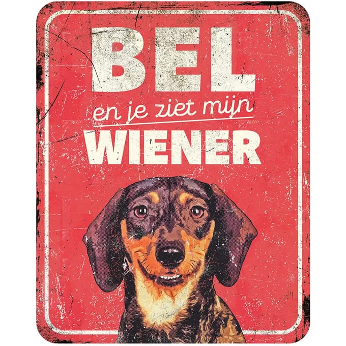 Waarschuwingsbord teckel nl D&D Home