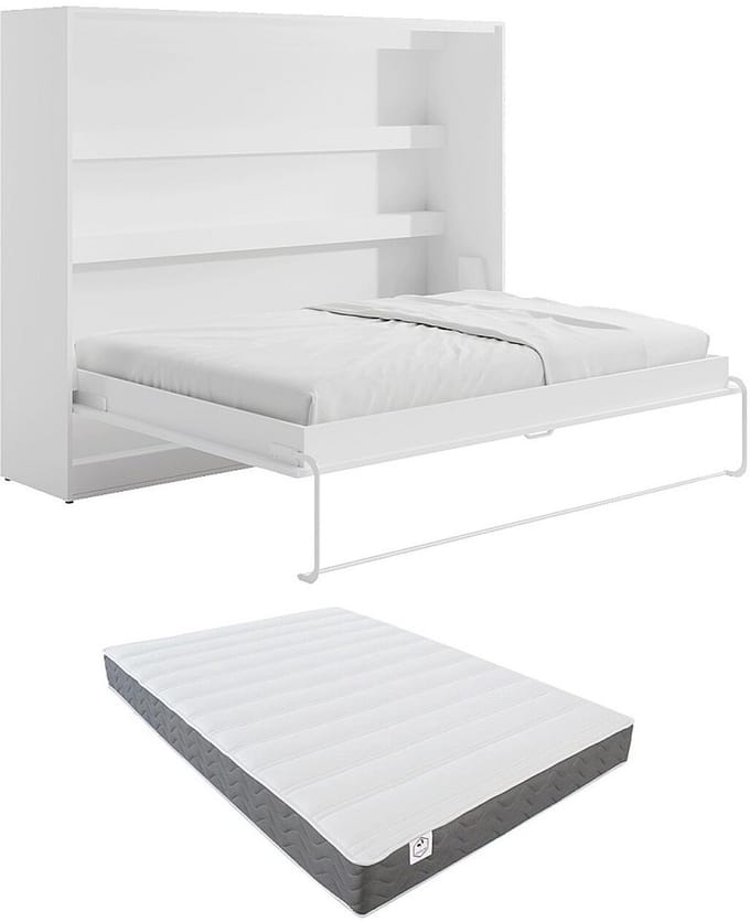 Vente-unique Bedkast hout wit 140 x 200 cm