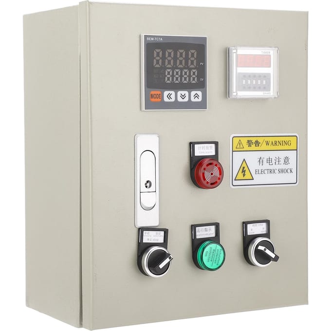 Temperatuurregelbox Nauwkeurige Regeling PID Temperatuurregelaar Thermostaatbox met beige