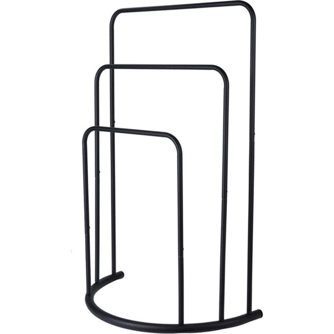 Metalen handdoekenstandaard zwart 75 cm breed