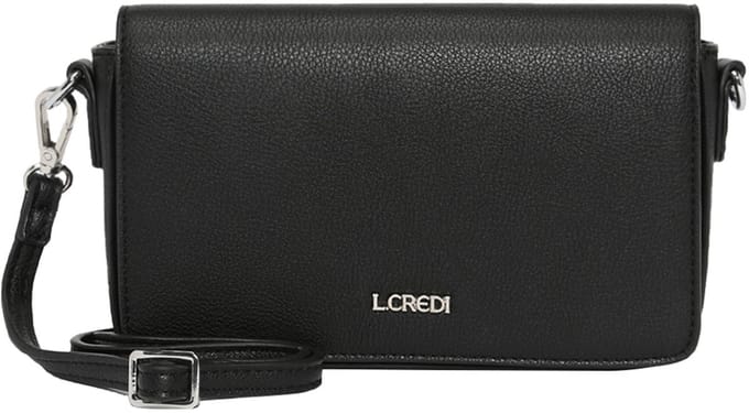 L.CREDI Schoudertas Koppeling Jane Clutch Black Zwart