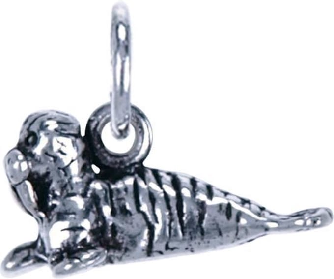Zilveren Walrus klein ketting hanger