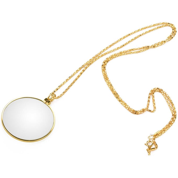 5X Vergrootglas Monocle Lens Ketting Vergrootglas Loep (Goud)
