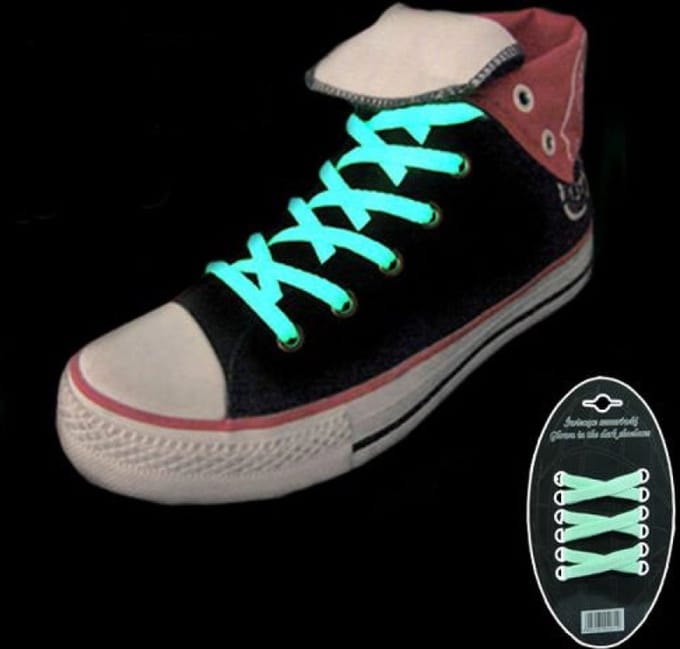 Glow in the dark schoenveters Groen
