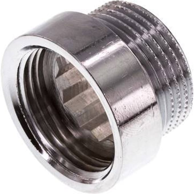 G 3/4'' F/M Verchroomd Messing Verlengstuk DIN 3523 - 10 mm [2 Stuks]