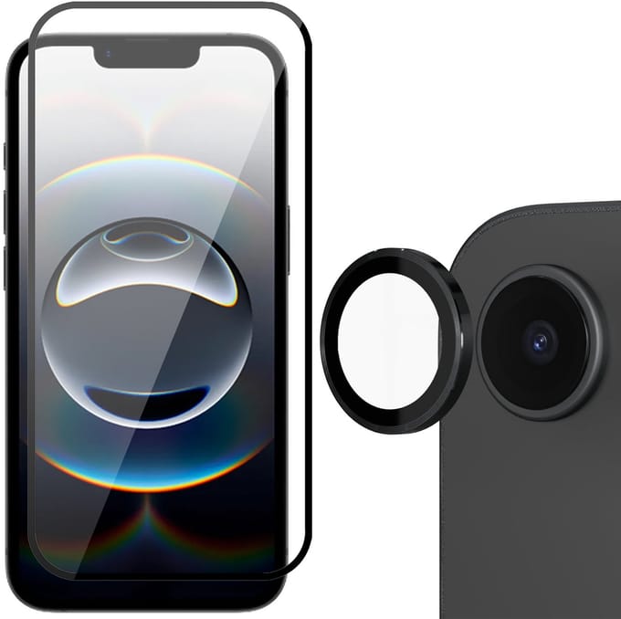 Screenprotector & Camera Protector geschikt voor iPhone 16e - Volledig Dekkend Glas