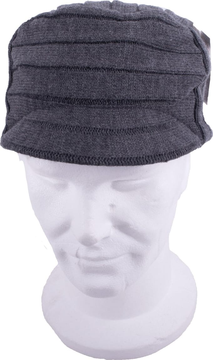 Muts met Klep Unisex, Donker Grijs, 58-60 cm.