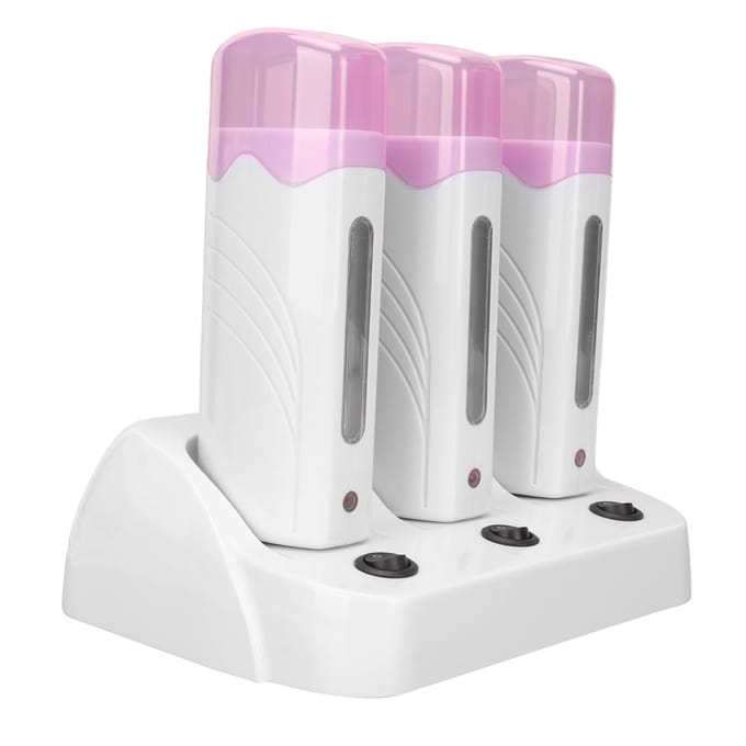 3 stuks Epilator Machine Set Draagbare Elektrische Ontharing Wax Epilator Machine Kit voor Reizen EU EU PLUG white
