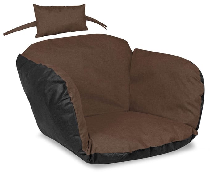 Tuinkussen 112x113 cm voor hangstoel ooievaarsnest waterdicht bruin