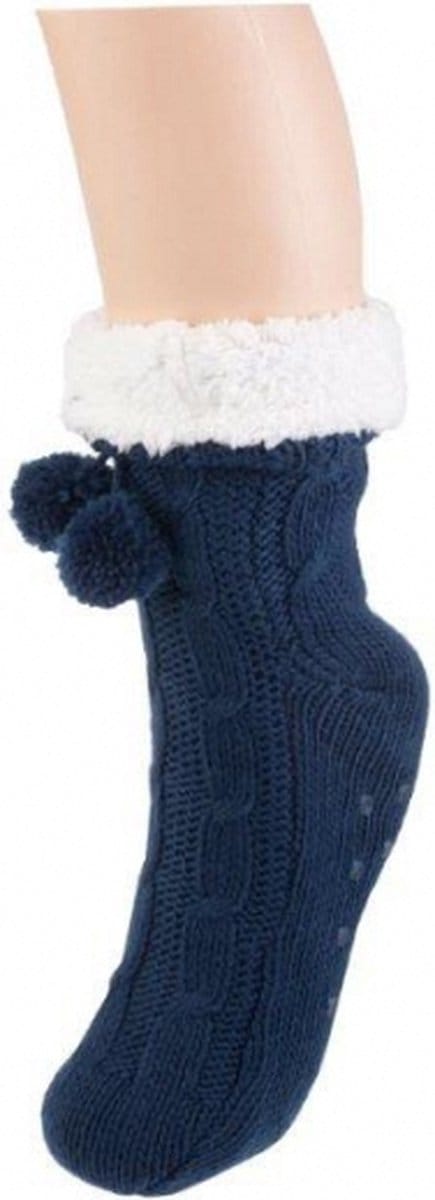 Apollo  - Huissokken - AntiSlip - Donkerblauwe - Unisex - Maat 37-42