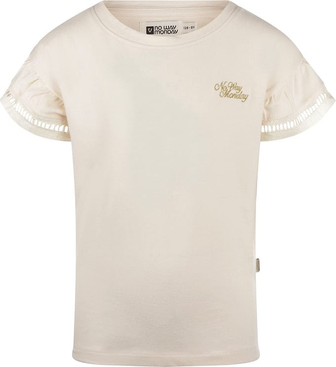 No Way Monday - Meisjes Shirt - Offwhite - Maat 128