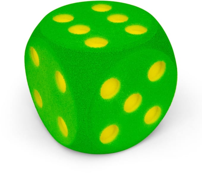 Dobbelsteen Volley® zonder huid 30 cm Groen