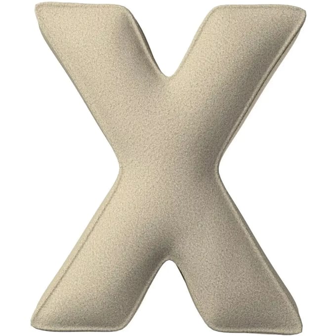 Kussen letter x Yellow Tipi Boucle