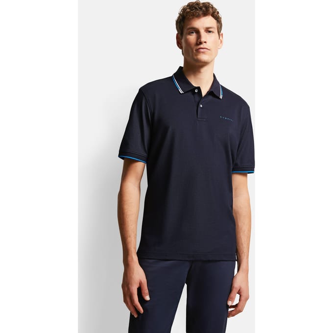 Bugatti Herren Poloshirt met fijne contraststrepen