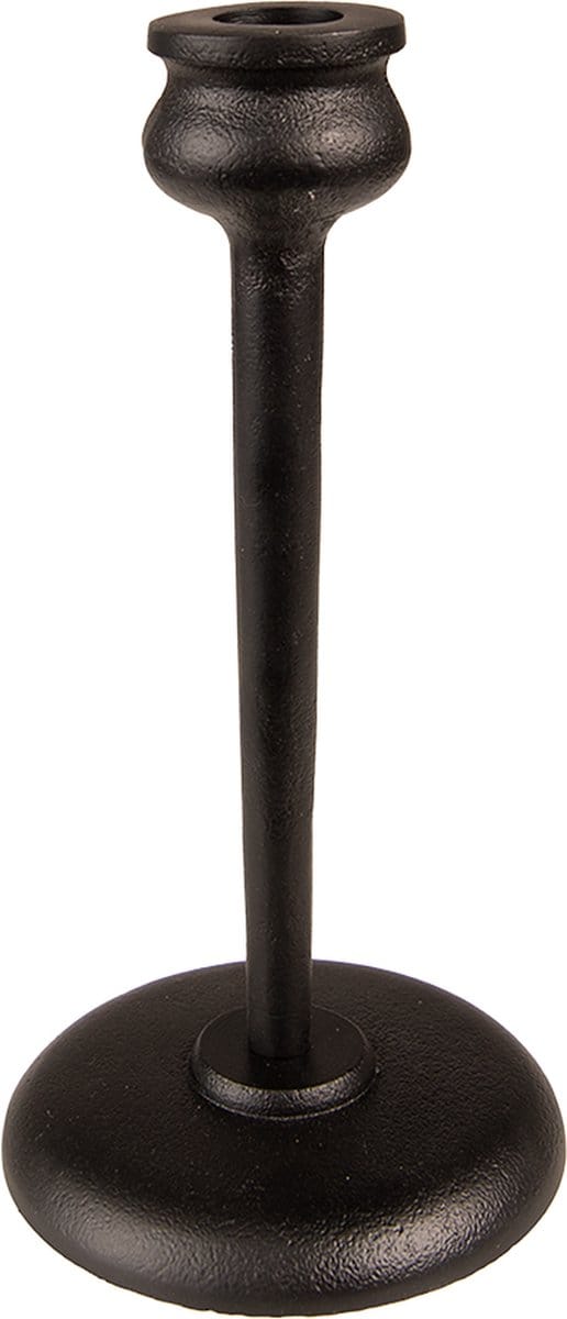 Clayre & Eef Kandelaar 27 cm Zwart Aluminium