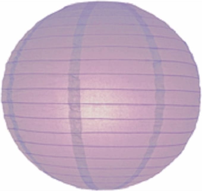 5 x Lampion licht paars 75 cm