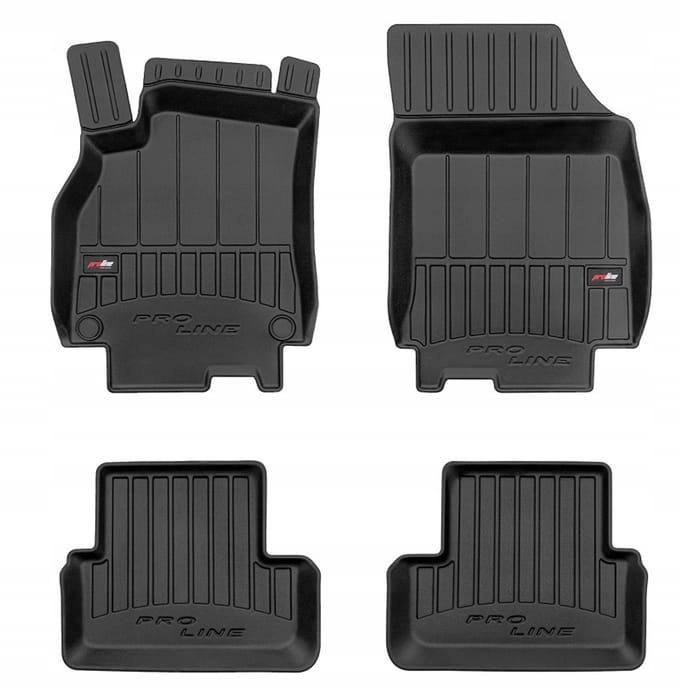 FROGUM – 3D Rubber Vloermatten voor RENAULT FLUENCE (2009-2016) – Set van 4 – TPE – Hoge rand 6 cm – Organizer