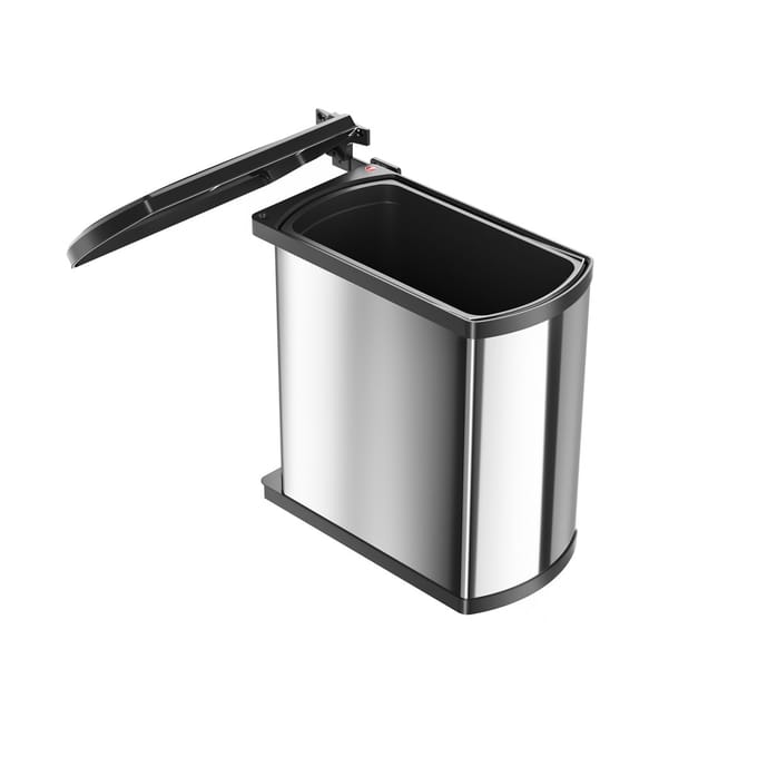 Hailo Uno-Automatic Inbouw Prullenbak - 18 l - RVS - Zwart