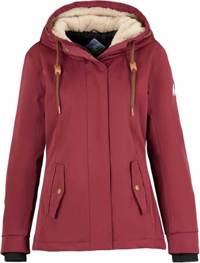 BJØRNSON Agneta Regenjas / Winterjas Dames - Waterdicht - Maat 36 - Rood-Bruin