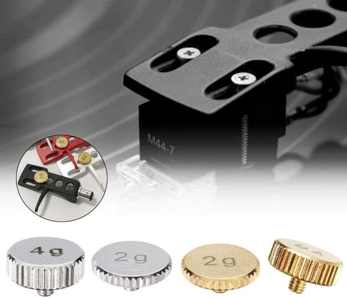 Stabilisator Plaat - Stabilisator Clip - Vinyl Afspelen - Stalen Materiaal - Diameter 12mm - Goud