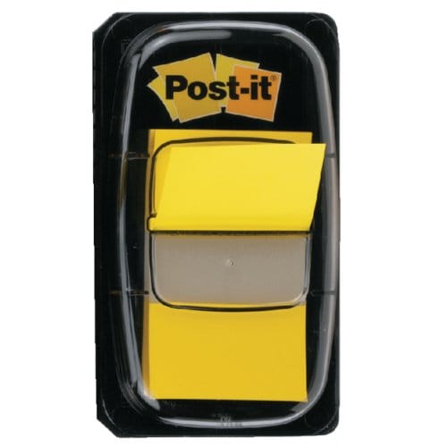 Indextabs post-it 680 25.4x43.2mm geel 50 tabs