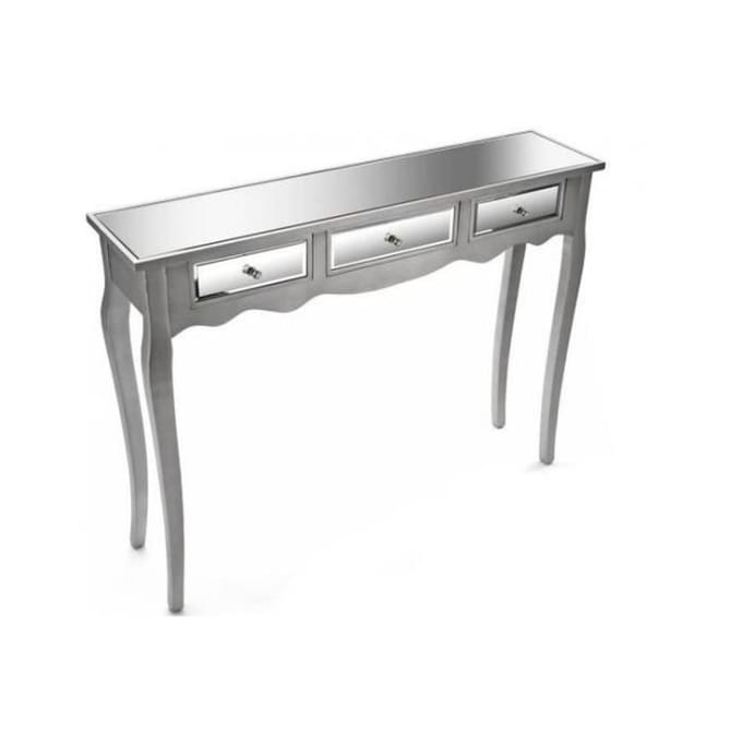 Spiegelconsole - DECLIKDECO - MASALA - 3 lades - Hout - Grijs - 106,5 cm grijs
