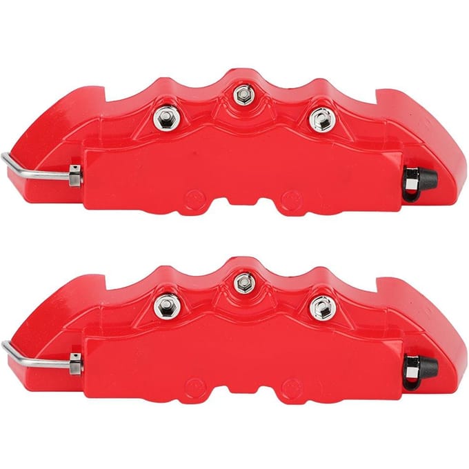 2 STUKS Hoge Kwaliteit ABS Nuttige Auto Universele Schijfrem Klauw Covers Voor Achter Auto Kit red
