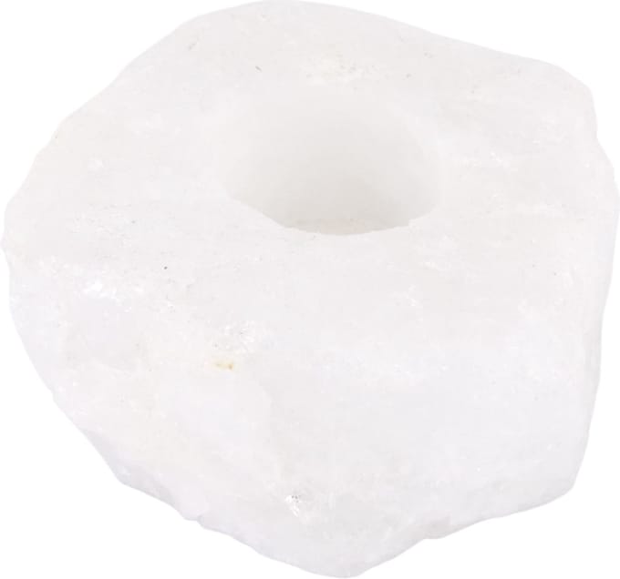 Waxinelichthouder / Theelichthouder Bergkristal - Ruw - ca. 10 tot 14cm