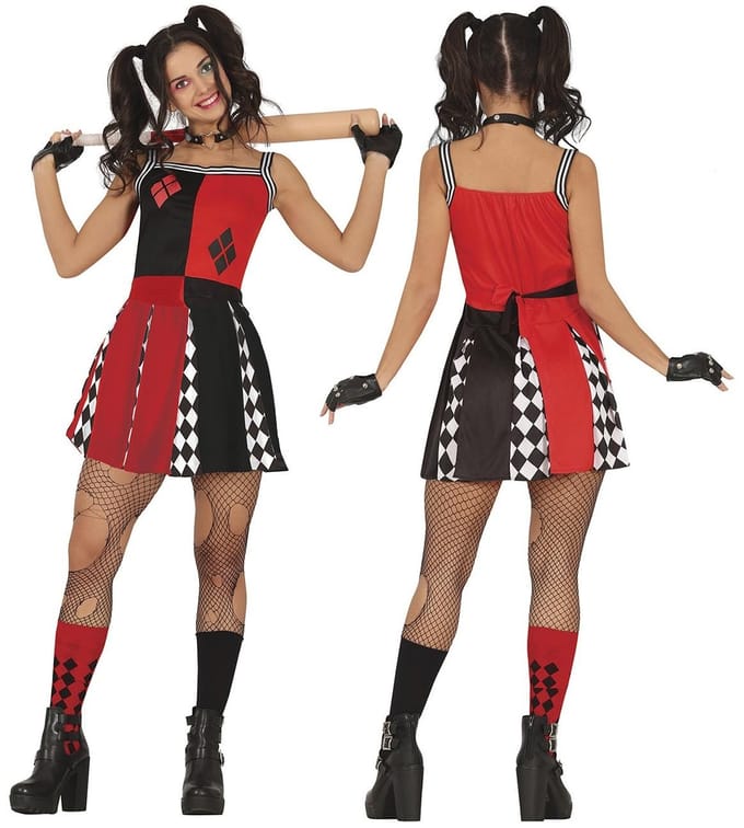 Kostuum Outfit Harley Gekke Cheerleader 42-44 L black