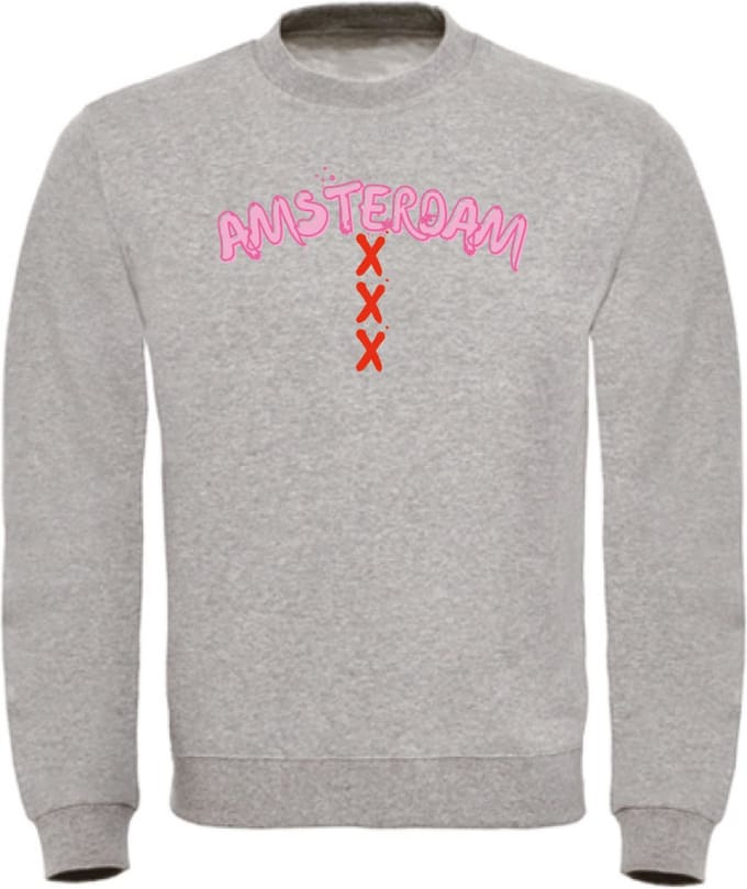 Sweater grijs L - Amsterdam - soBAD.
