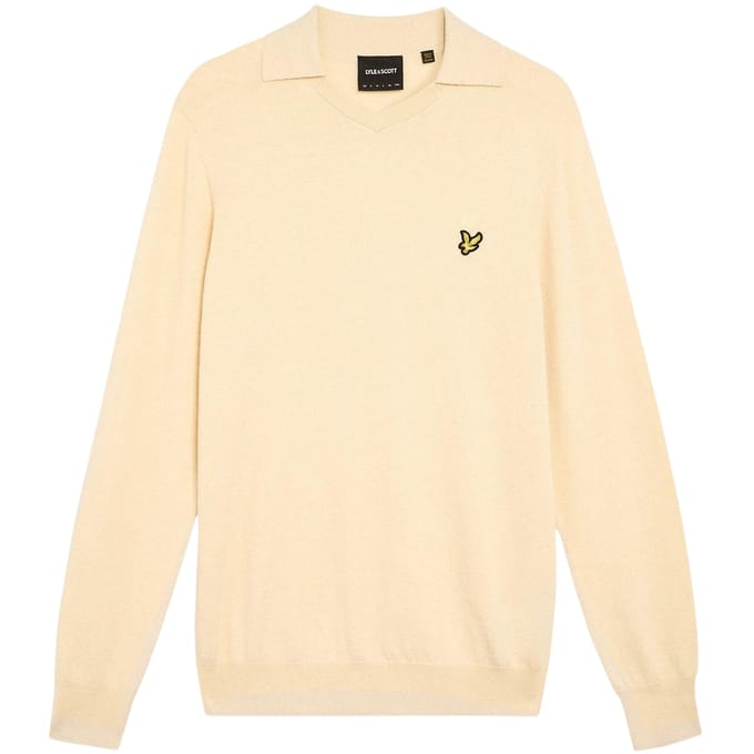 Lyle & Scott Herentrui met kraag en logo (Geel)