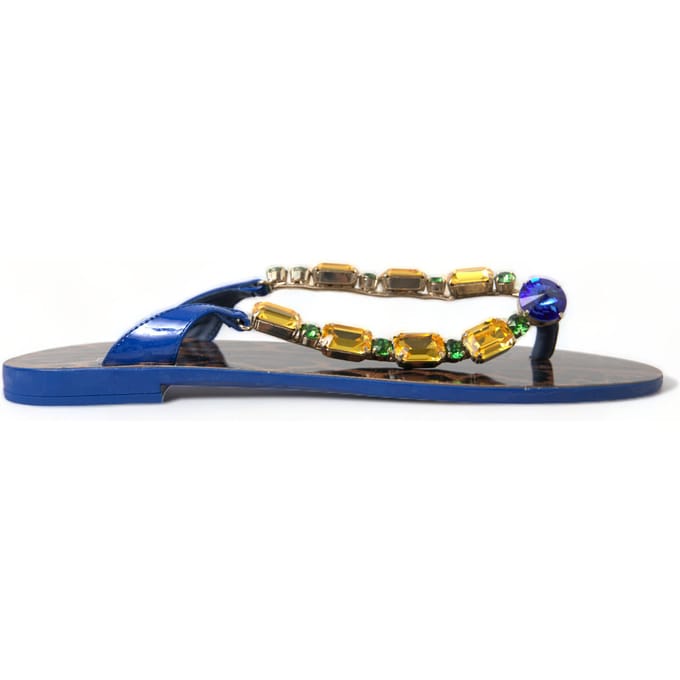 Geverfde Tanga Sandalen met Luipaardprint