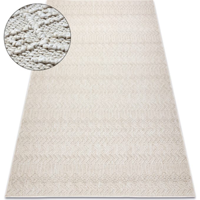 Kleden Rugsx Tapijt JERSEY 19243 crème - Chevron, structureel, 80x150 cm