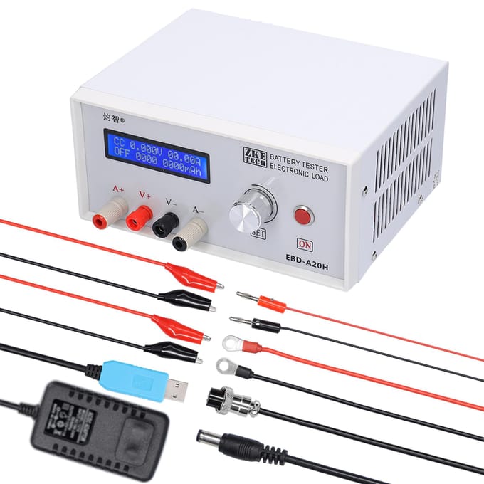 EBC-A20H Batterijtester 30V 20A 200W Multifunctionele Gelijkstroom Elektronische Belasting 20A Ontlader standard configuration EU-Plug veelkleurig