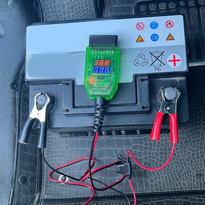 12 V Auto OnBoard Diagnostics Tester Automotive Batterijvervangingstool Autocomputers ECU-geheugen veelkleurig