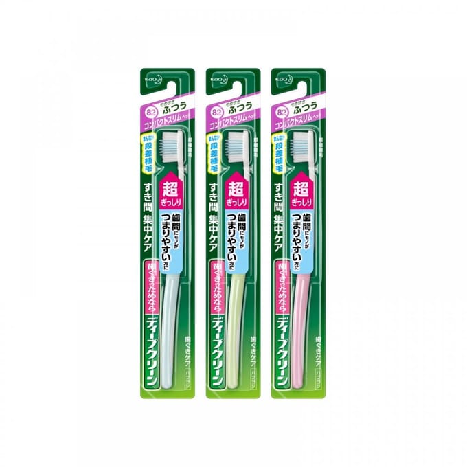 Kao - Deep Clean Compact Slim Toothbrush 1 pc - Random Color - Normal