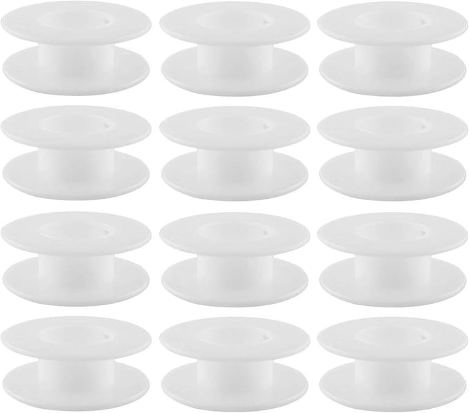 Plastic Spoelen - Draad Spoelen - Draad Opwinden - Perforatie Voor Fixatie - 55 mm - Wit