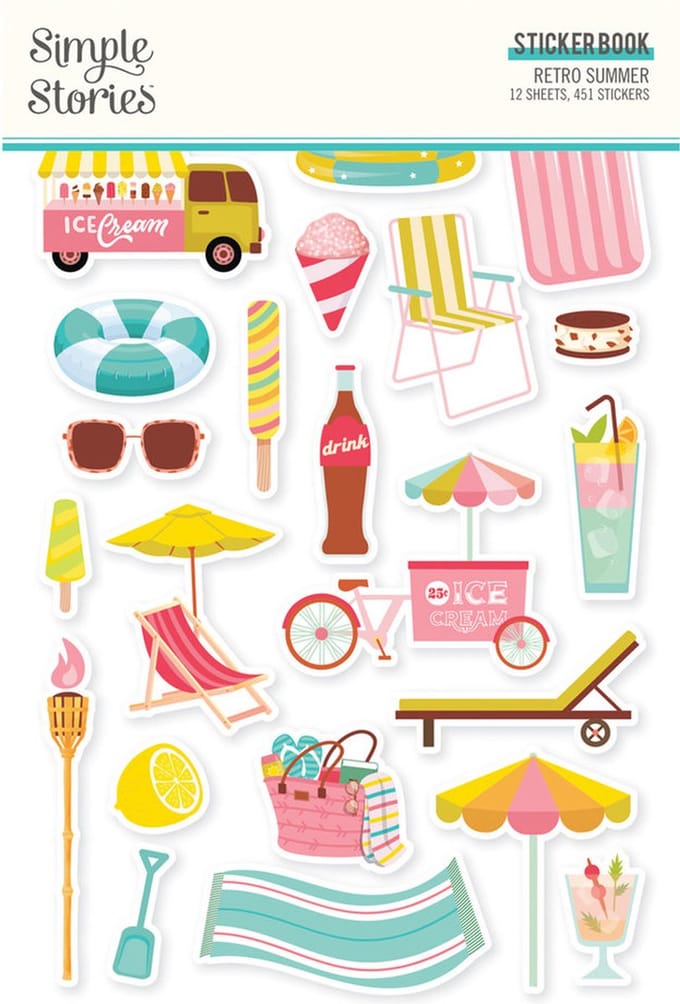 Simple Stories - Retro Summer Sticker Book (20020)