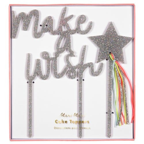 Meri meri taart topper - make a wish