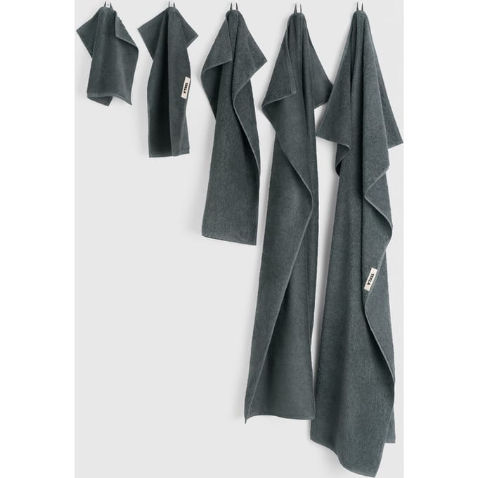 Tekla Unisex Hand Towel Charcoal Grey Größe: 50X80 | Handtücher Outlet | Unisex | Schwarz