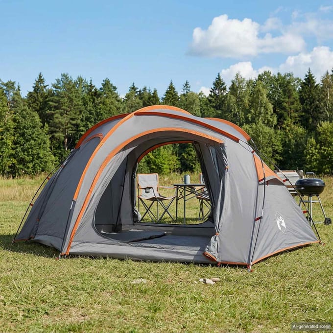 vidaXL - Trekkingtent - met - regenkap, - waterbestendig - 3-persoons