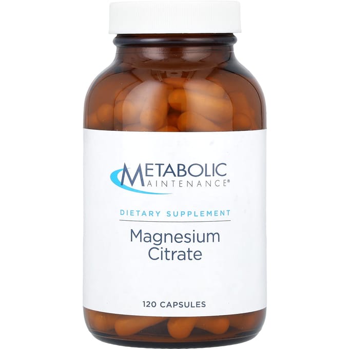 Metabolic Maintenance, citrate de magnésium, 120 capsules