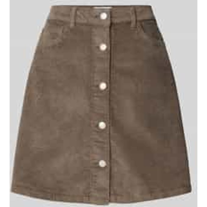 Minirok van katoenmix in corduroy look