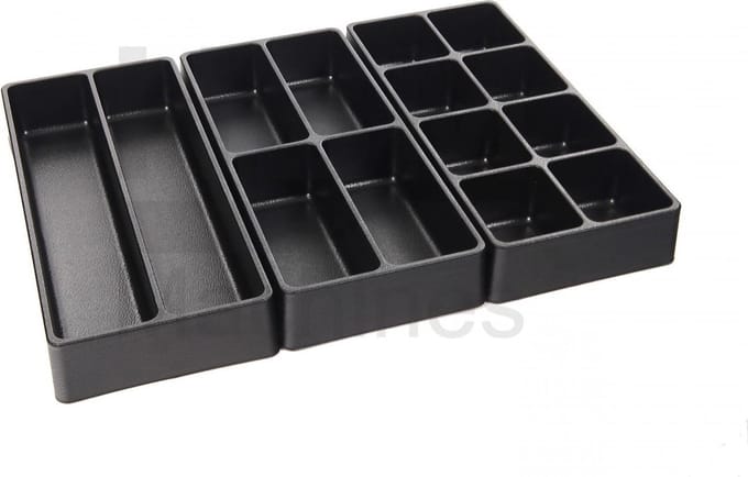 HBM inlay set 3-delig voor gereedschapswagen, 4 cm hoog
