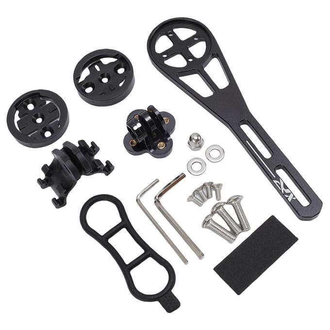 Support d'ordinateur de vélo de route allongé pour guidon, angle réglable gray